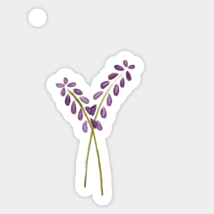 Purple Flower Watercolor Sticker